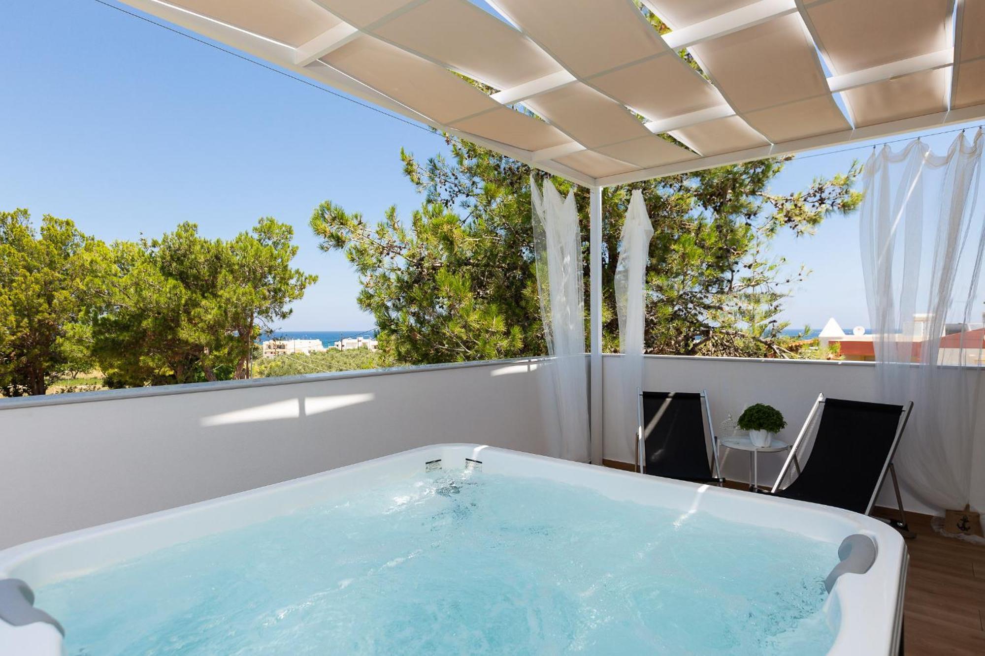 Nisos Villa, Pool & Heated Spawhirlpool, Walking To Beach, By Thinkvilla Sfáka Exteriör bild