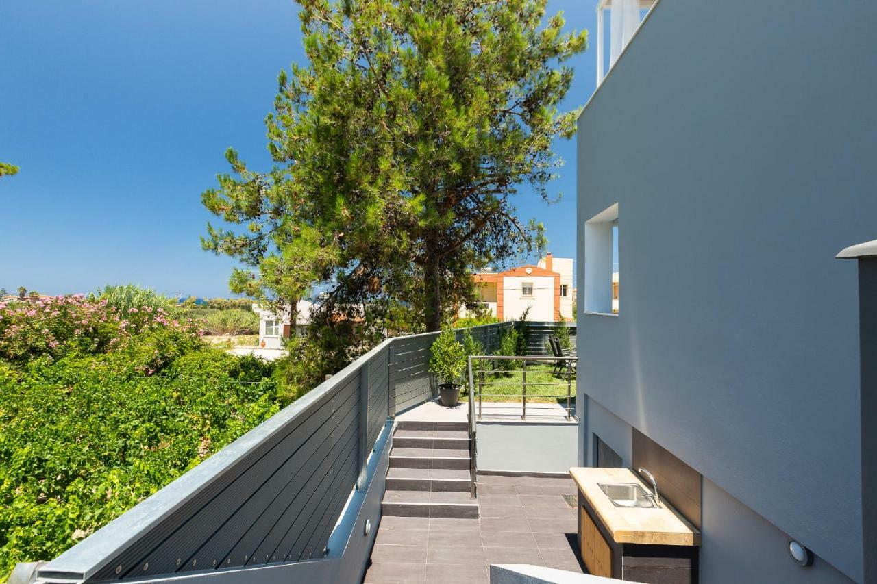 Nisos Villa, Pool & Heated Spawhirlpool, Walking To Beach, By Thinkvilla Sfáka Exteriör bild