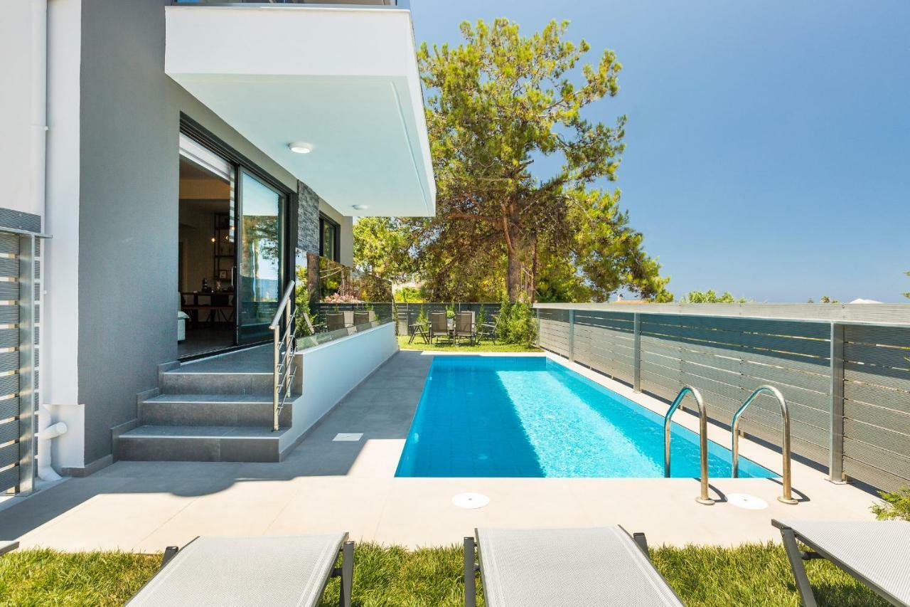 Nisos Villa, Pool & Heated Spawhirlpool, Walking To Beach, By Thinkvilla Sfáka Exteriör bild
