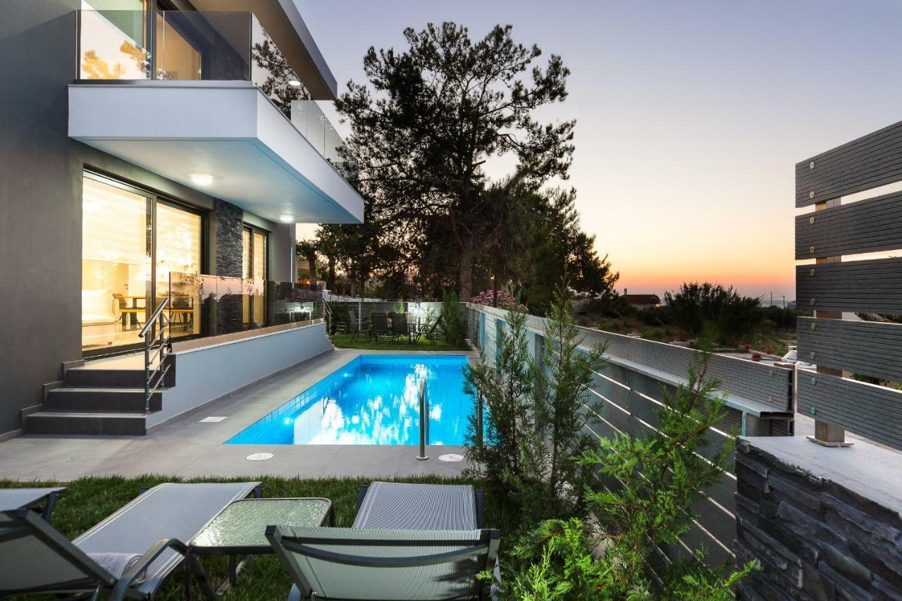 Nisos Villa, Pool & Heated Spawhirlpool, Walking To Beach, By Thinkvilla Sfáka Exteriör bild
