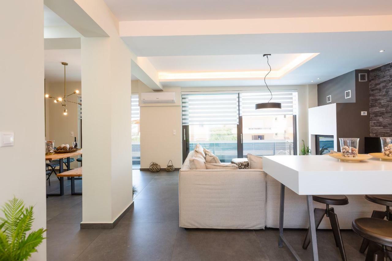Nisos Villa, Pool & Heated Spawhirlpool, Walking To Beach, By Thinkvilla Sfáka Exteriör bild